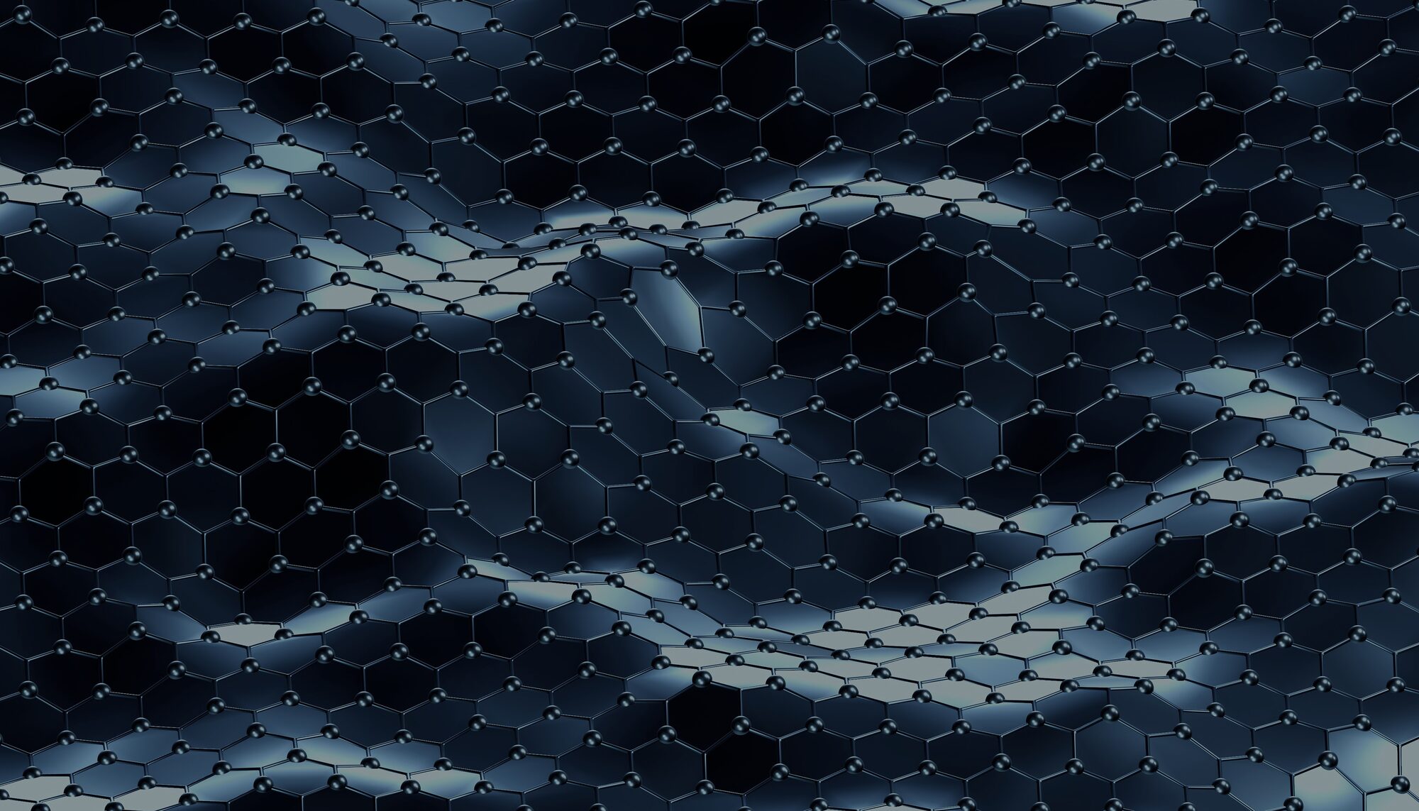 Rendered graphene hexagonal lattice structure